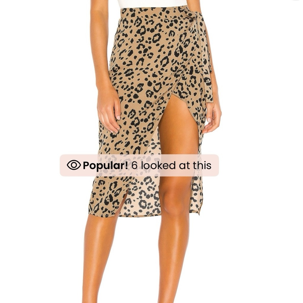 Lovers + Friends Marla Tan Leopard Skirt